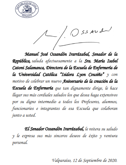 saludo manuel jose ossandon rarrazabal saludo